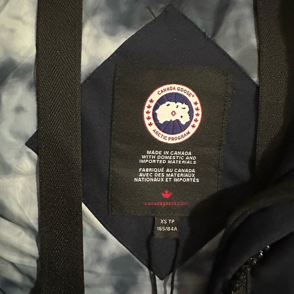 CANADA GOOSE CHELSEA PARKA HOOD ADMIRAL BLUE NAVY REGENERATION CLASSIC LABEL XS - Picture 4 of 7